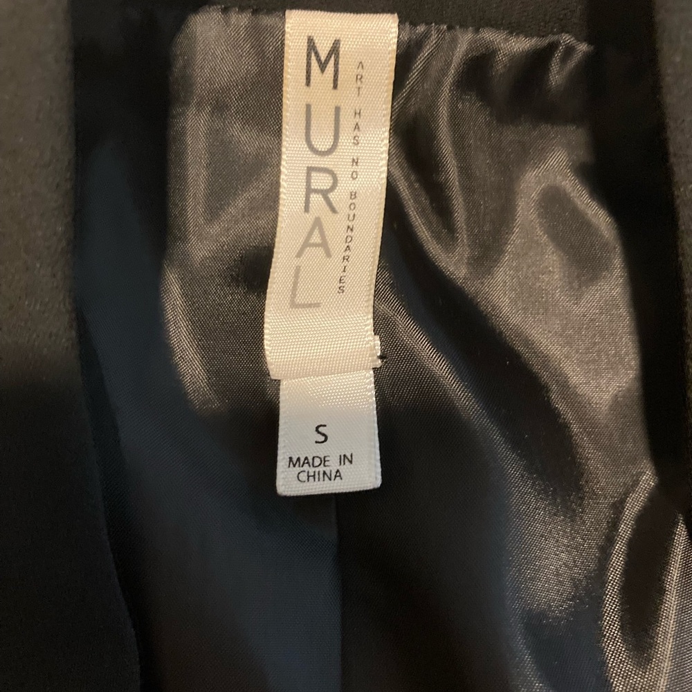 Black Mural Blazer In Euc - image 2